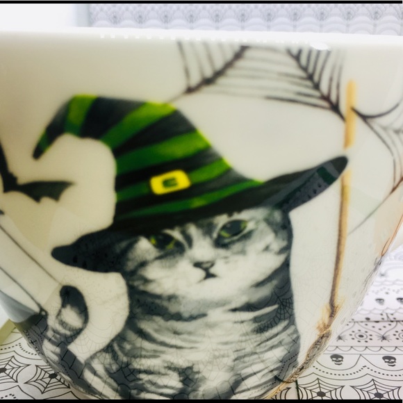 Halloween Witch Cat Portobello Mug Creepy Cauldron Fine China Tea Coffee - Picture 9 of 10